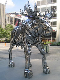 памятник лосю в Чикаго
